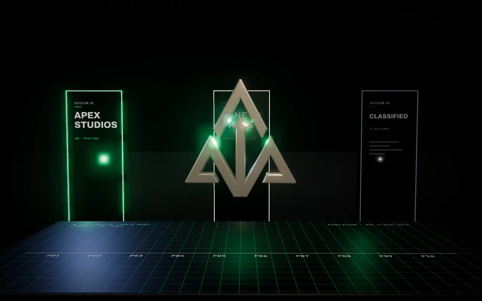 The Lunevo mark rendered in 3D